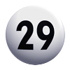 gezogene Lottozahlen beim Lotto - die Lottozahl 29