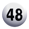 Die 2. gezogene Lottozahl war die48.