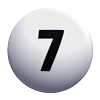 gezogene Lottozahlen beim Lotto - die Lottozahl 7