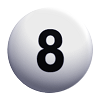 gezogene Lottozahlen beim Lotto - die Lottozahl 8